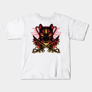 Masked Warrior of the Dual Blades Kids T-Shirt